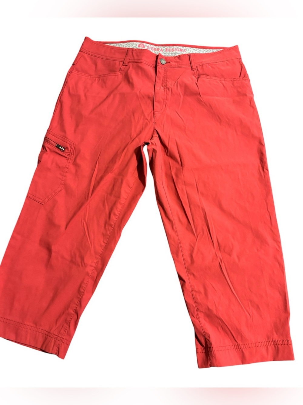 🧳🧳Women's Bright Red Stretch Cargo Capris